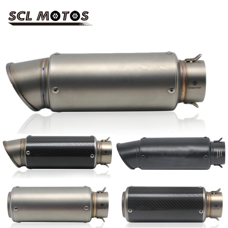

Motorcycle Exhaust System SCL MOTOS 51mm 61mm Carbon Fiber Muffler Pipe SC GP Escape Moto For Z750 R1 R6 S1000RR