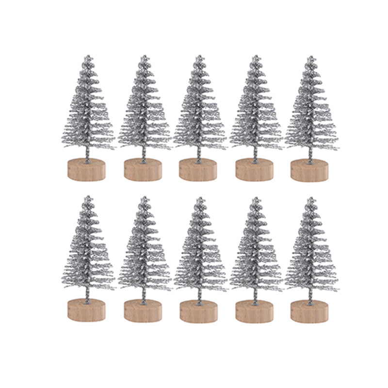 

Mini Christmas Tree Sisal Christmas Decoration 10pcs Small Tree Decoration Ornaments
