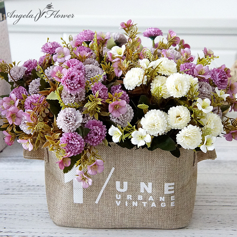 

European small clove carnation artificial flower bouquet wedding home soft decoration handmade flower wall diy material gift, Green