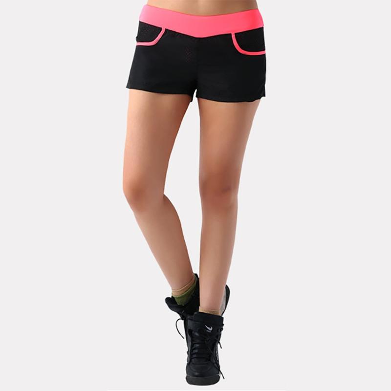 

2020 Women Sport Yoga Shorts Summer Patchwork Fitness Running Elastic Waist Shorts Waist Loose Casual Yo-ga Short#LR2