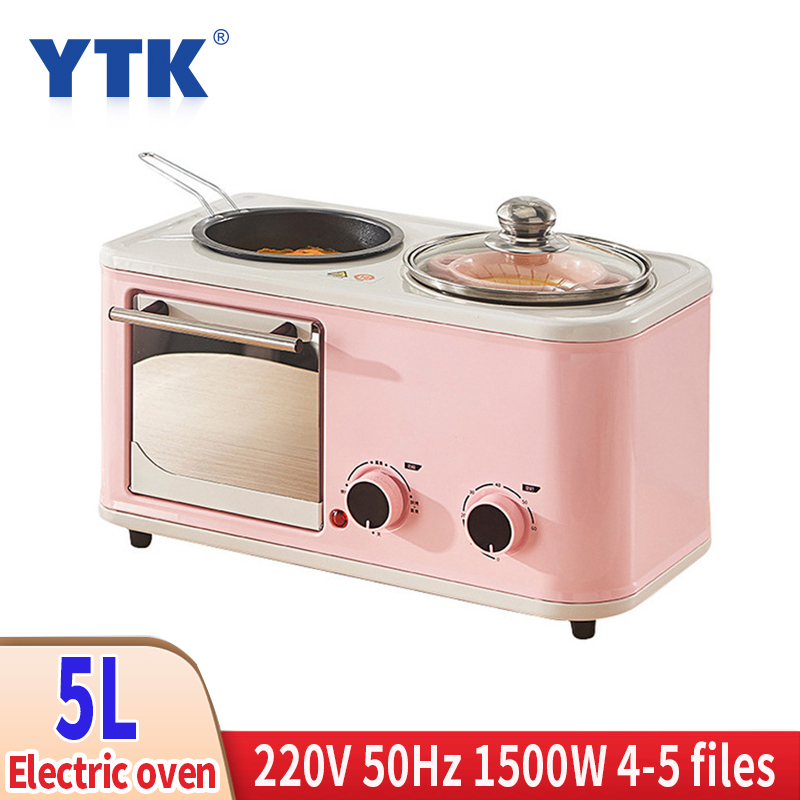 

Three In One Electric Home Breakfast Machine Mini Bread Toaster Oven Omelette Frying Pan Hot Pot Steamer