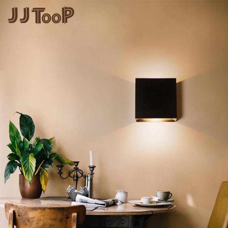 

Square LED Wall Lamp Dimmable Bedside Sconces Living Room Study 6W Stairs Indoor 110V 220V Lighting Fixture Hotel Aisle Decor