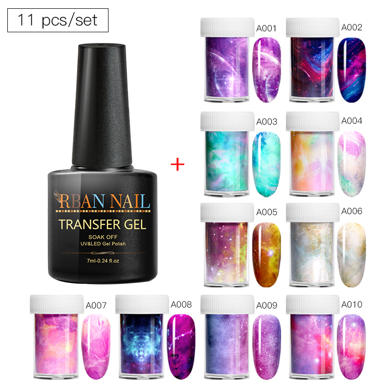 

Nail Foil Adhesive Gel Kits Starry Sky Sticker Transfer Glue Environmental Plant Nail Glue UV Gel Polish Manicure Accessories, S00433