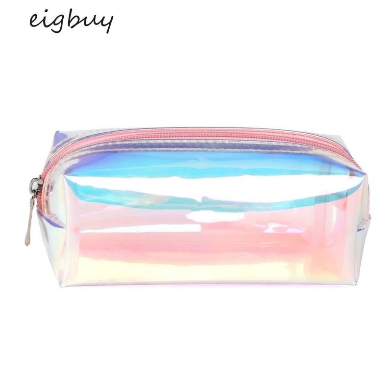 

[SH] Hot Sale Transparent Travel Bag Female Waterproof Jelly Bag PVCCosmetic for Female Makeup, As shown