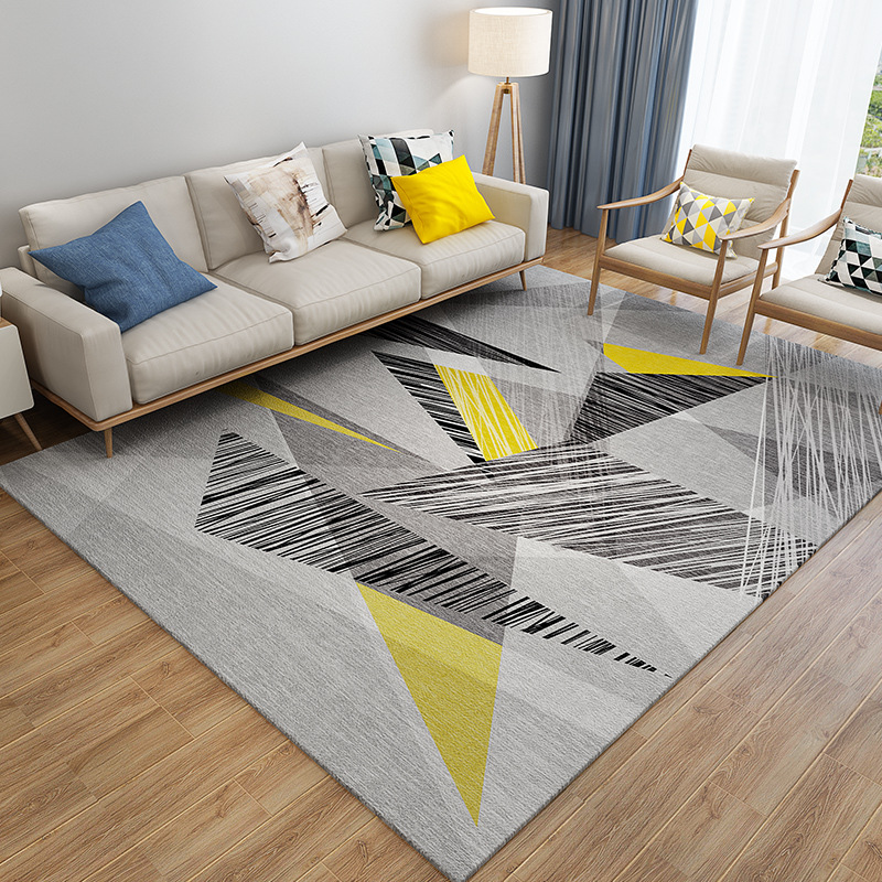 

Big Carpet Living Room Bedroom Modern Geometry Carpet Home Decor Sofa Rug Coffee Table Floor Mat Study Room Rugs, As picture