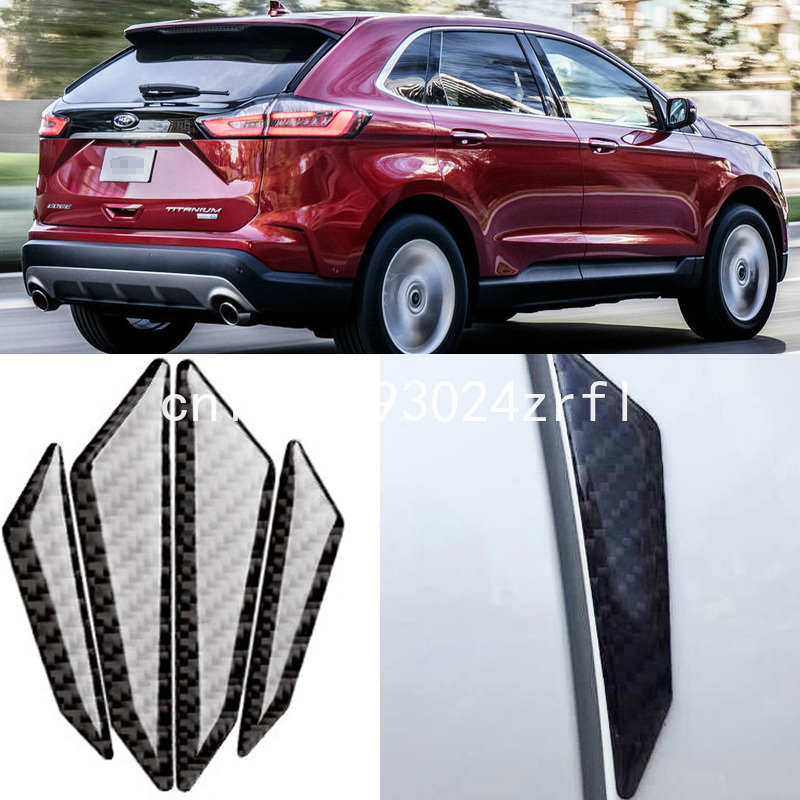 

For ford edge Car Side Door Edge Guard Bumper Trim Protector 4pcs PVC carbon fiber Stickers