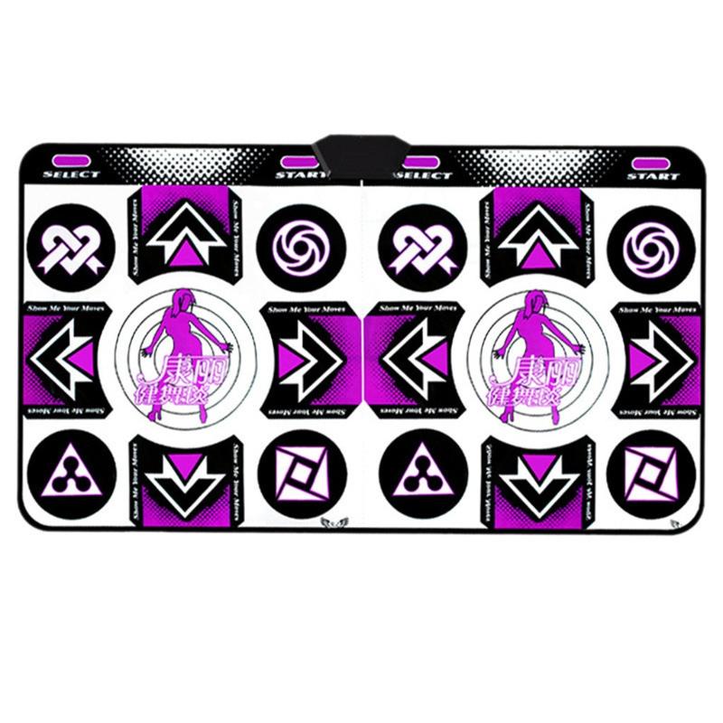 

Original English menu 11 mm thickness Double dance pad Non-Slip Pad yoga mat + 2 remote controller sense game for PC & TV