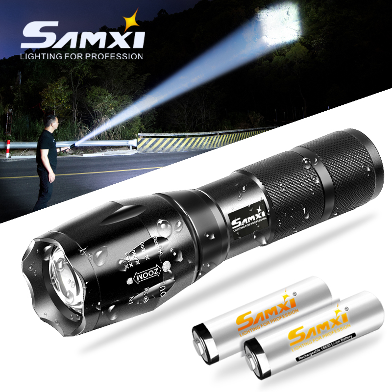 

Zoomable T6/L2/V6 LED Dropship Tactical High Light Torch Camping Fishing With 5 Switch Modes Waterproof