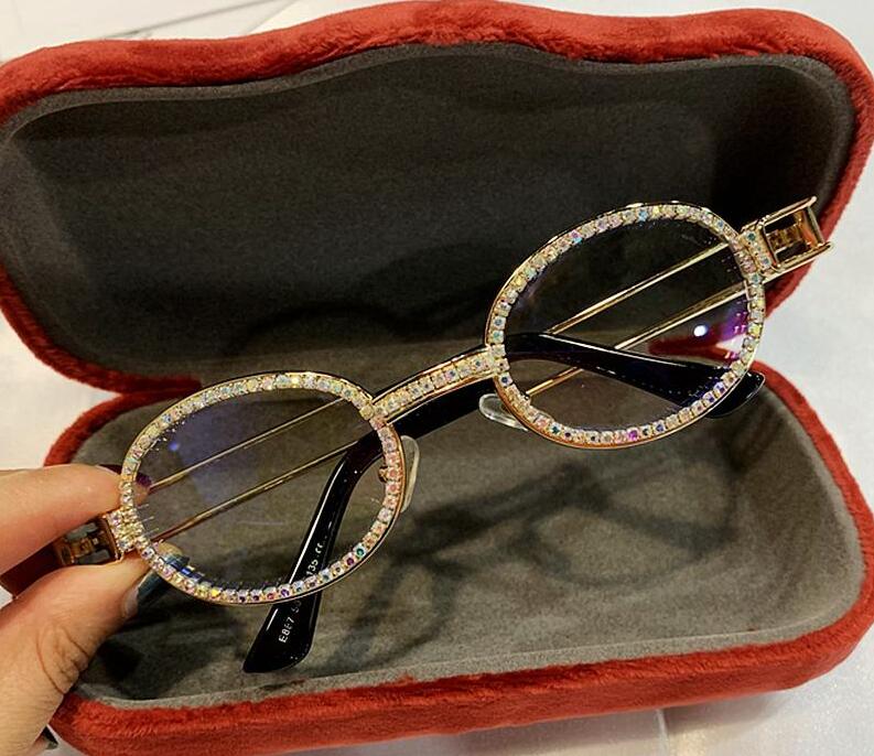 

Hot Sale Pretection Retro Round Sunglasses Women Vintage Steampunk Sun glasses Men Clear lens Rhinestone sunglasses Oculos, White;black