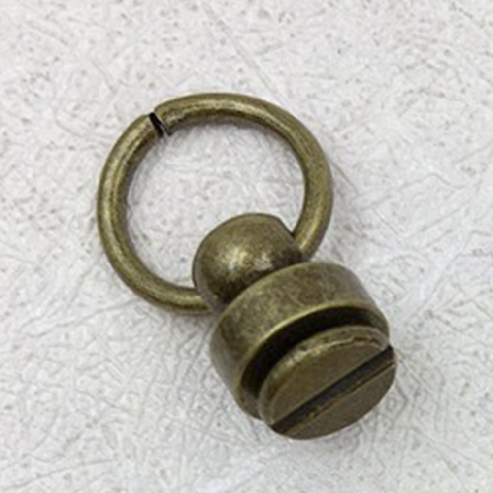 10Pcs Rundkopf Nieten Nieten Schrauben zurück Leder Handwerk Ring