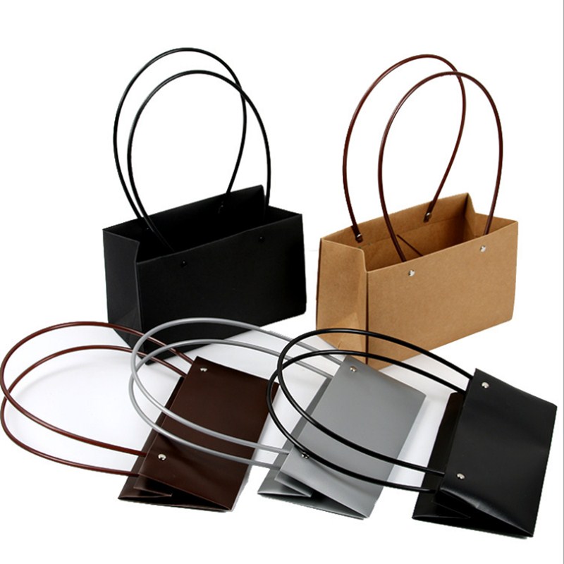 

5pcs 36x23.5x13.5cm 6 colors fashion hot flower bags Fresh packing box handbag hand basket arrangement valentines/wedding bag