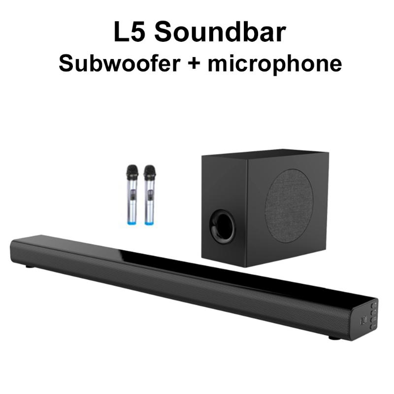 

L4 L5 Soundbar Bluetooth Speaker Subwoofer BASS Wireless Microphone Bluetooth SoundBar for Home TV Karaoke System L5 Speaker