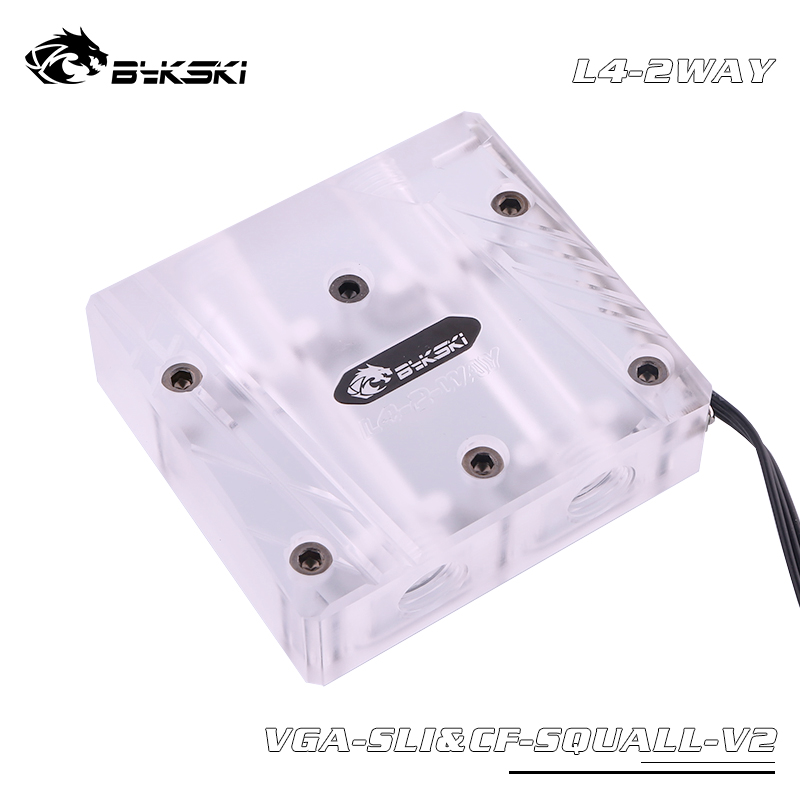 

Bykski Graphics Card Multi Card Connect Water Bridge SLI Built In RGB RBW Watercooling Computer Case Gadget,VGA-SLI&CF-SQUALL