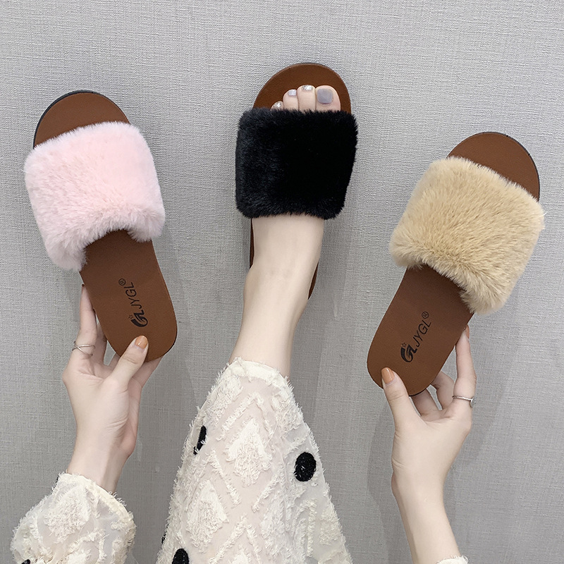

Women's Thick Bottom Slippers 2020 Autumn And Winter New Lady Style Outdoor Shoes Women Fashion All-match Flat Bottom Slipper, Black