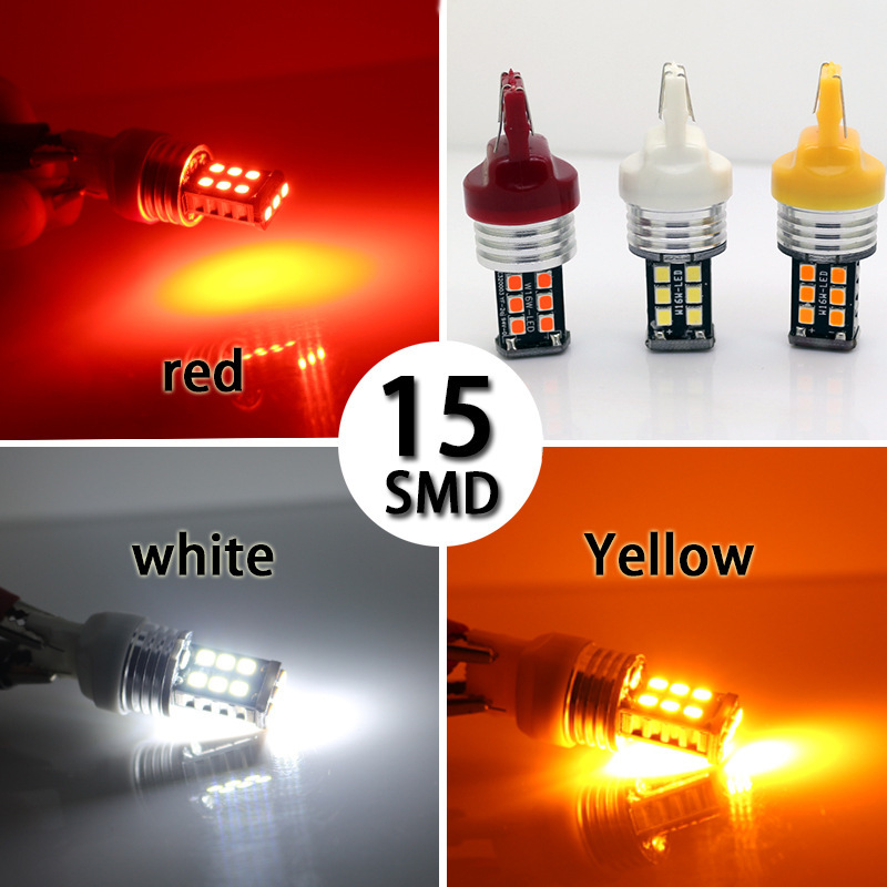 

The car led reverse light turn light turn brake bulb T20 double wire 15smd 2835 reversing bulb 7440