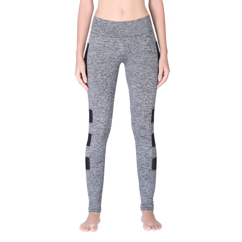 

Women Quick Dry Pants Sports leggings Fitness Mid Waist Legging Black Grey Mesh Patchwork Breathable Pants2