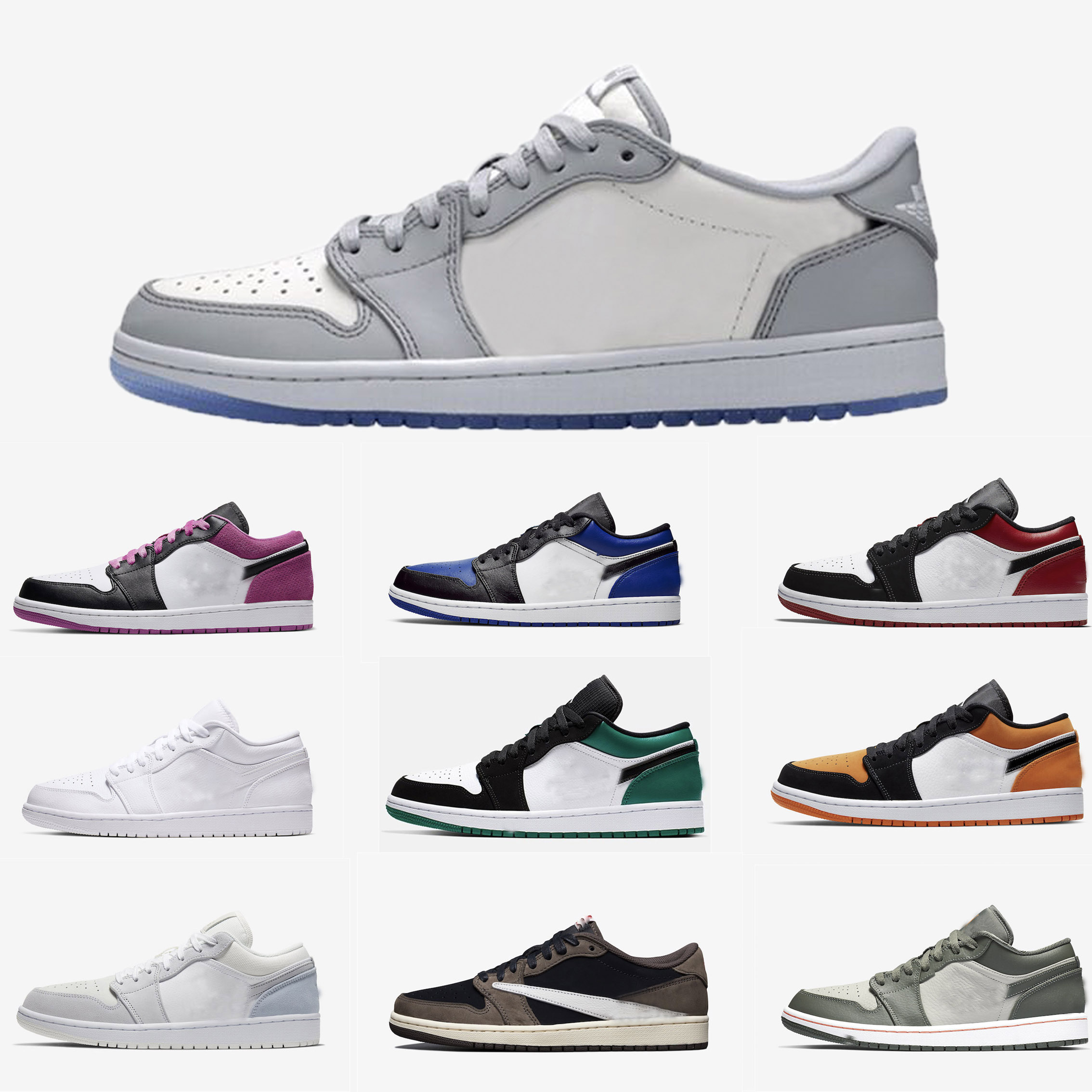 

2020 running shoes obsidian unc white to chicago women shoes shattered backboard jumpman 1 1s travis scotts high light smoke grey shoes