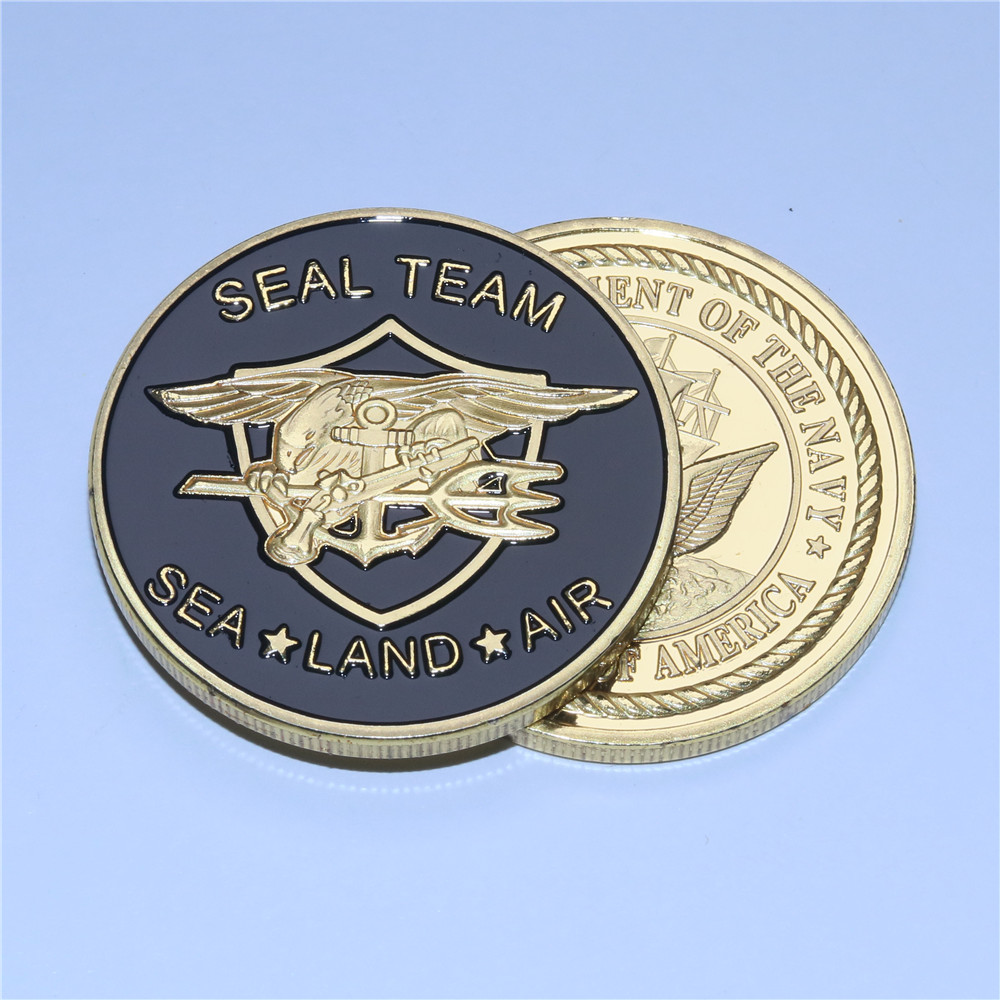 

FREE SHIPPING 10PCS/LOT,US NAVY SEAL TEAM LAND SEA AIR CHALLENGE COIN