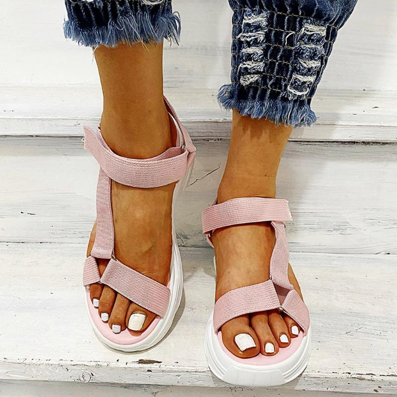 

Ladies Outdoor Beach Slippers 2020 New Women Spring/summer New Soft-slip Non-slip Sandals Foam Sole Durable Sandals Drop Ship