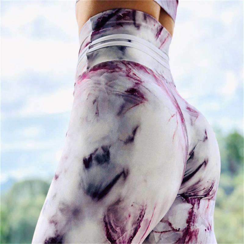 

Leggings For Women Casual Sexy Tie-dyed Print Elastic High Waist Casual Leggings Sport Women Fitness Athletic Trousers!30g3, Purple