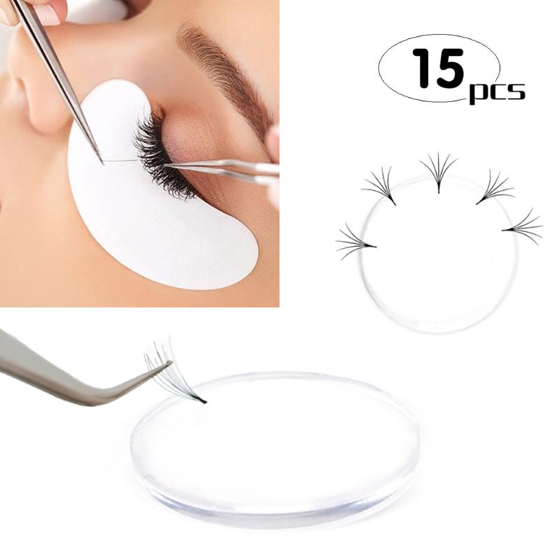 

3/15Pcs Silicone Lash Pads Eyelash Extension Easy Fan Lashes Pads Eyelash Holder Volume Lash Patches Grafting Reusable