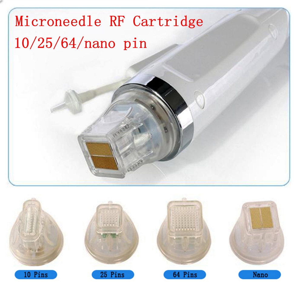 

Gold Cartridge Fractional RF Microneedle Disposable 10/25/64/nano Pin Head Microneedling Micro Needle Machine Cartridges Tips Skin Lifting Anti Stretch Marks
