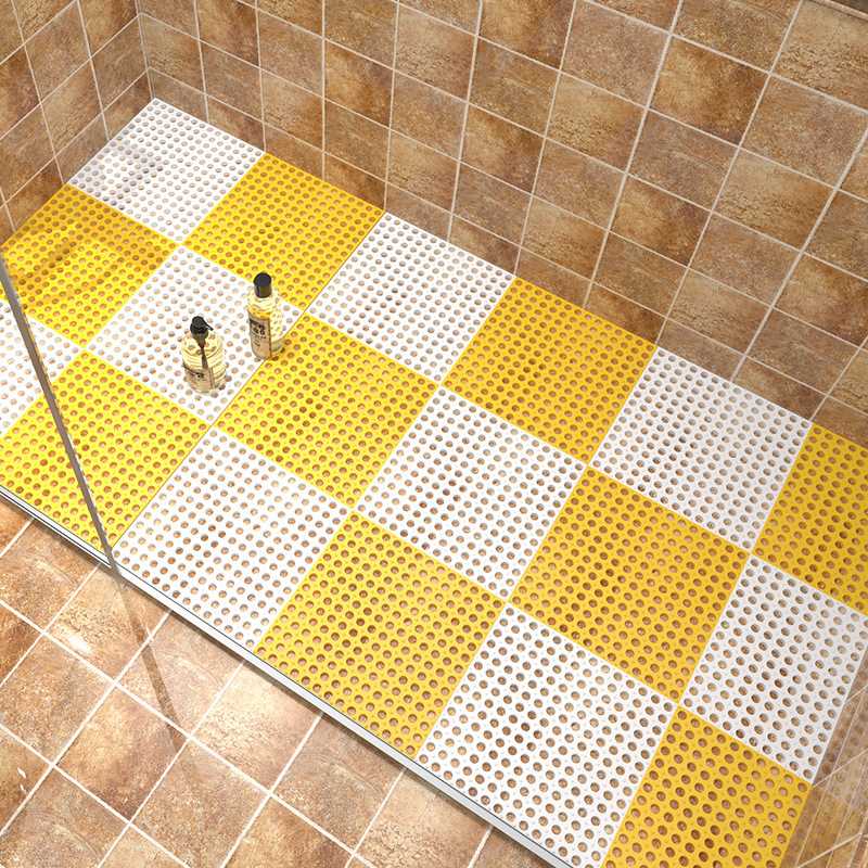 

Bathroom Mat Shower Household Bath Mat Toilet Joint Toilet Hollow out Waterproof Shatter-resistant, Red