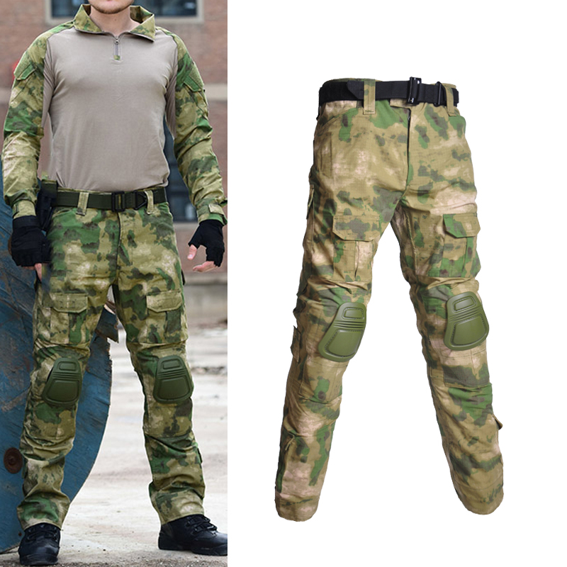 

Camouflage Men's Cargo Pants Men Casual Camo Multi Pockets Tactical Pants Hip Hop Joggers Streetwear Pantalon Homme, Black