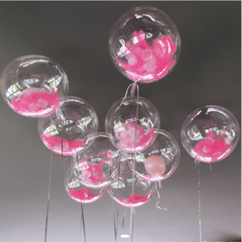 

DIY Wedding Birthday Party Decoration Balloons Helium Bobo Balloons Feather Transparent PVC Balloon Party Favors Christmas Decor