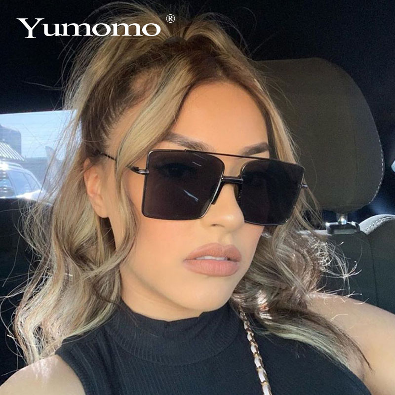 

Popular Checkered Sunglasses Women / Men Brand Designers Luxury Sunglasses Women Retro Shade Alloy
