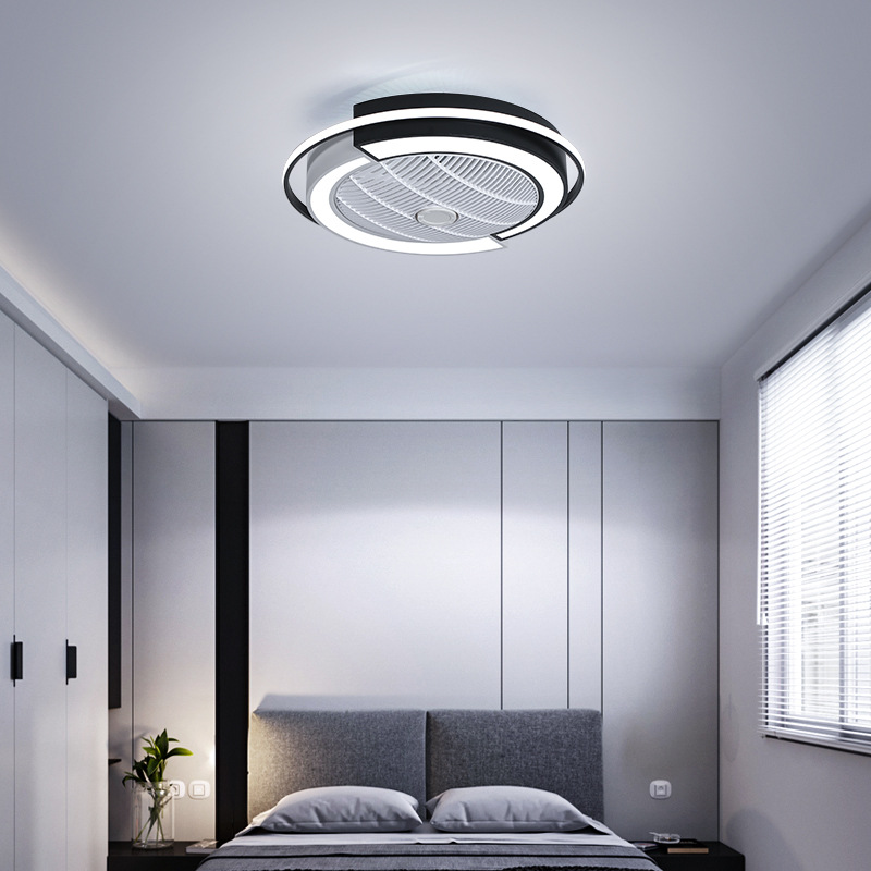 

Nordic bedroom lamps invisible fan lights small living room modern minimalist dining table and book room new ceiling lights