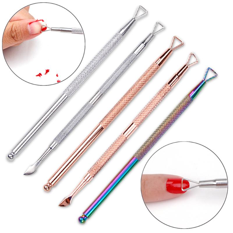 

1/2/3pcs Cleanser Nail Gel Polish Remover Stick Rod Pusher Nail Cleanser Stainless Steel Gel Polish Remover Art Care Tool