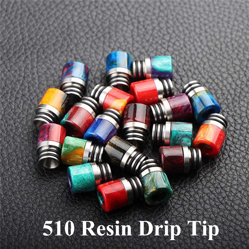 

Colorful Resin 510 Drip Tip Mouthpiece Wire Bore Tips Replacement Dripper Tip Snake Skin For TFV12 Prince and TFV8 X Big Baby and 528 Goon
