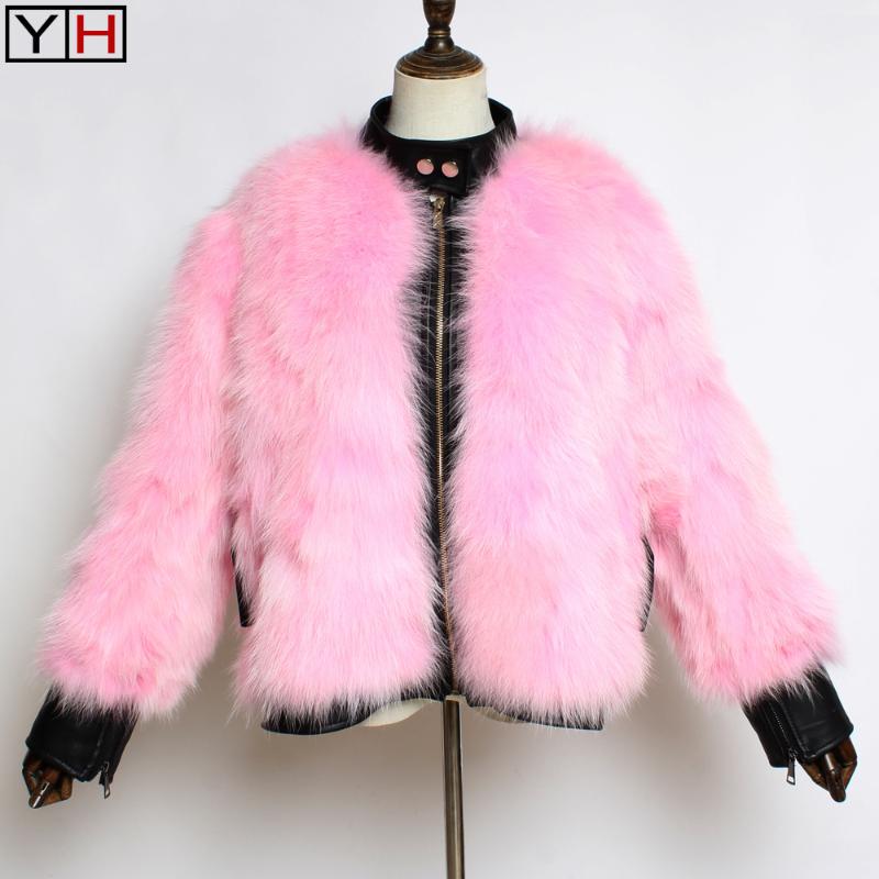 

Winter Women Real Fur Jacket Coat Fashion Natural Genuine Fur Jacket Lady Warm Good Quality Authentic Coats, As pic
