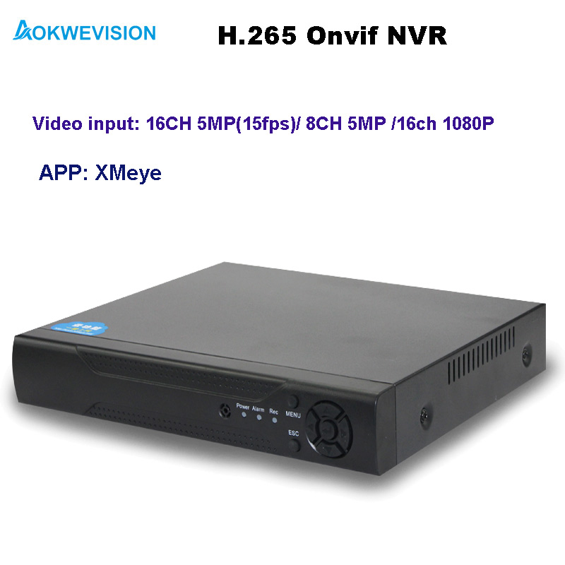 

New arrival XMeye Onvif H.264/265 8ch 5MP / 16ch 5MP NVR network video recorder for IP camera with output