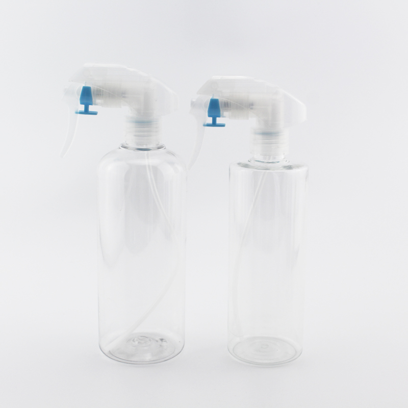 

300ml / 400ml Plastic Trigger Sprayer Pump Bottle Refillable Transparent PET Container For Household Watering Bottles 12Pcs/lot