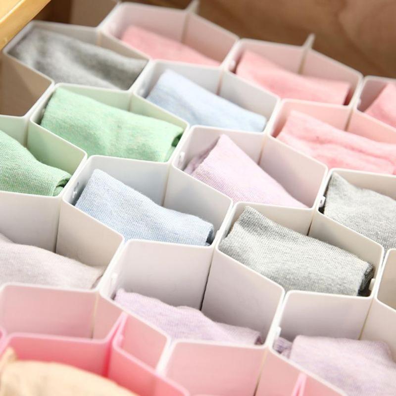 

Honeycomb Shape Drawer Divider Board DIY Storage Rack Clapboard Socks Organizer