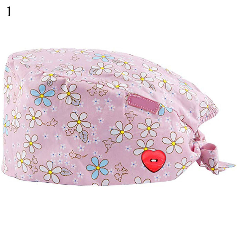 

Beanie/Skull Caps Clearance Pattern Scrub Cap Printing Working Hat Cotton Women Men Beautician Dust Proof Cooking Chef, Random