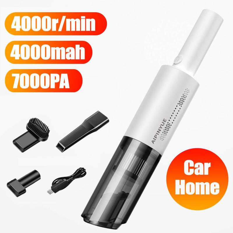 

Home/Car Dual-use Handheld Wireless Vacuum Powerful Cyclone Suction Rechargeable Car Vacuum Cleaner Wet/Dry Auto Portable
