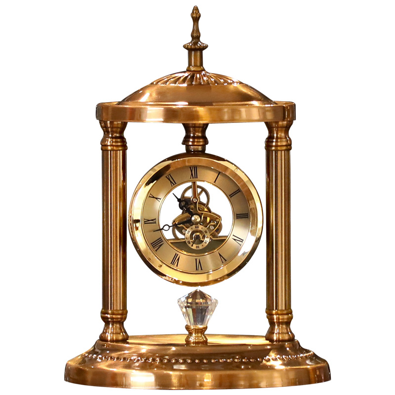 

Luxury Retro Table Clocks Vintage Classical Pendulum Desk Clock Decorative Table Clock Metal Silent On The For Study