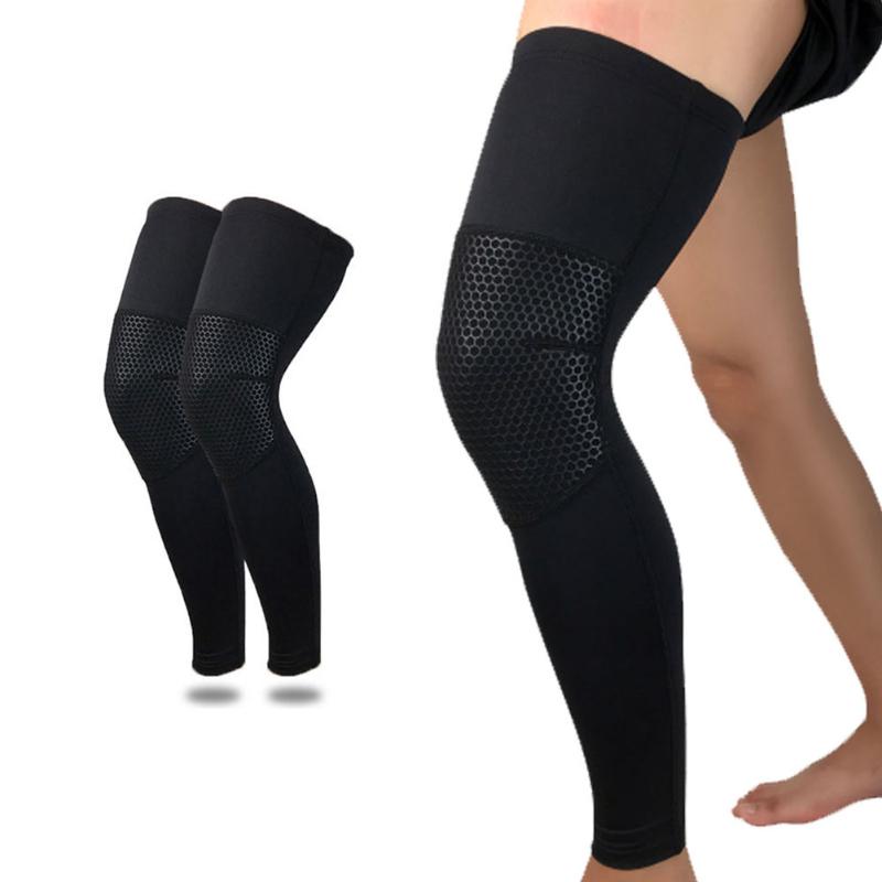 

1PC Men Woman Elastic Knee Support Running Knee Pads Tape Elbow Tactical Pads Calf Support Cellular Knees Protect, Black