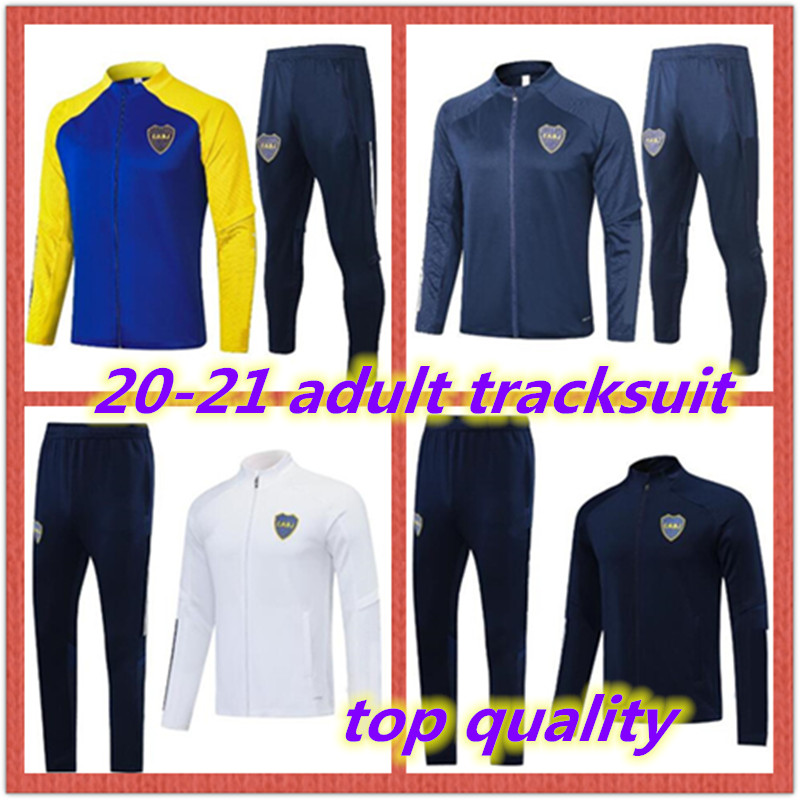 

2020 2021 Boca Juniors tracksuit Men's training suit 20 21 TEVEZ MARADONA MOURA ABILA DE ROSSI JRS Boca Juniors sports football jacket, White