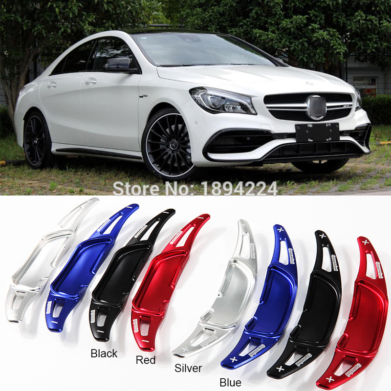 

2pcs Car Steering Wheel Shift Paddle Shifter Extension For BENZ AMG C63 C43 2015-2019
