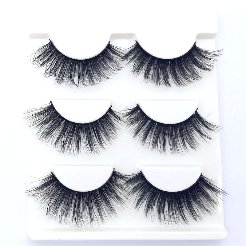 

HBZGTLAD 3 pairs natural false eyelashes fake lashes long makeup 3d mink lashes eyelash extension mink eyelashes for beauty 09