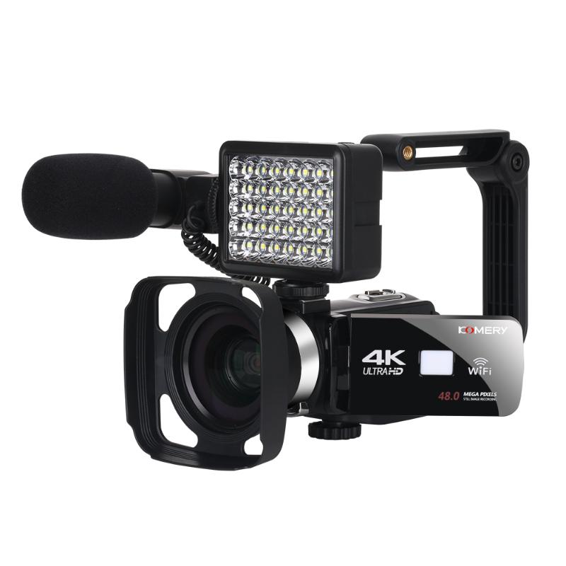 

Video Digital Camcorder 4K WiFi 48MP Recorder Vlogging Camera For Live Stream Night Vision 3.0 Inch Touch Screen Video Webcam, 4k-48mp camera kit