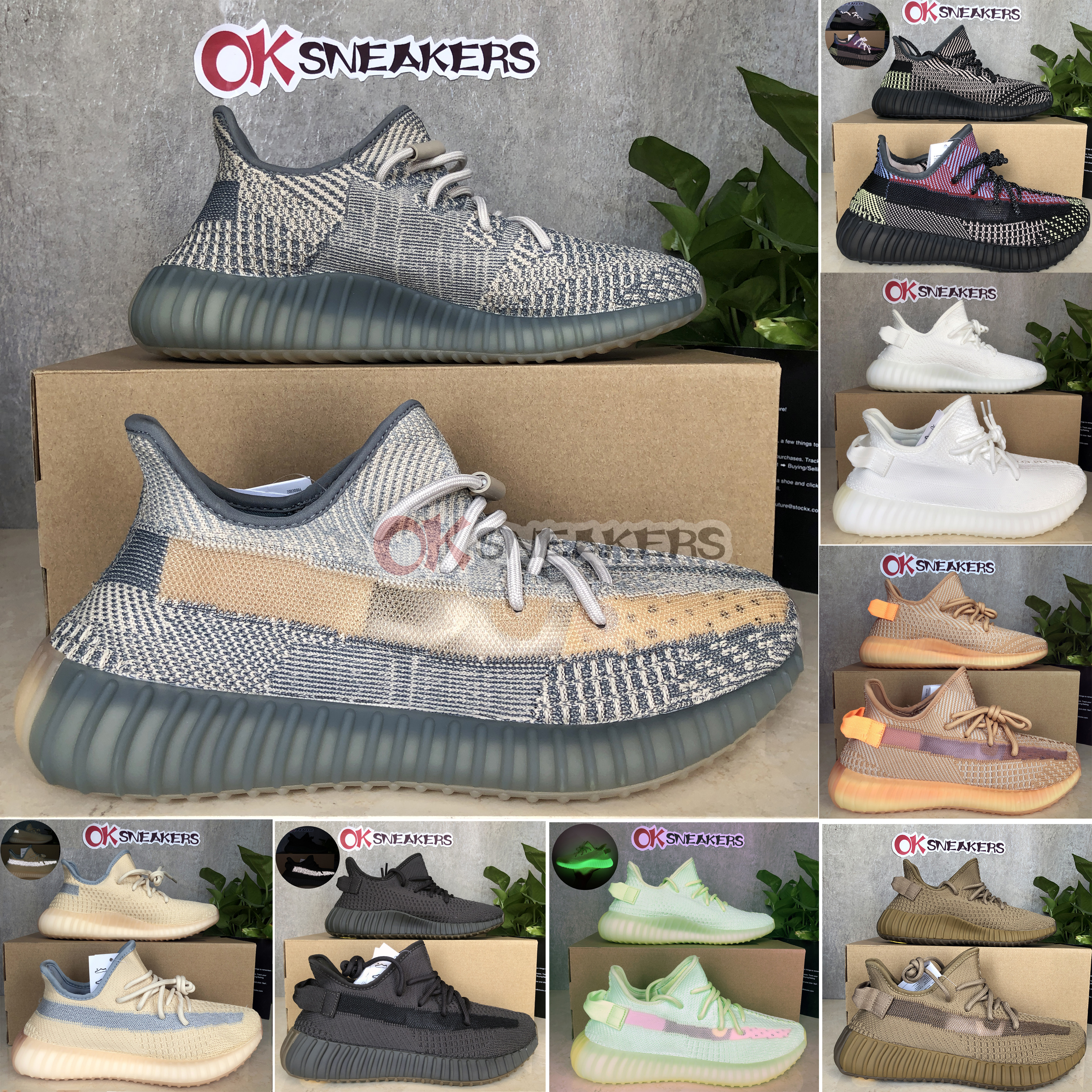 

Top quality 2021Kanye West Cinder Yecheil Bred Oreo Desert Sage Earth Linen Asriel Zebra Trainers Sneakers MenWomen Running Shoes With box, With box+bracelet+sosks+receipt+keychain