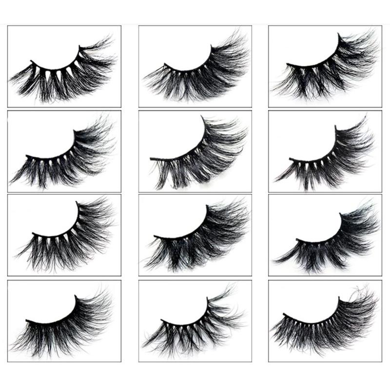

1Pair Natural 5D Handmade Faux Mink Hair Eyelashes Curly Thick Lashes Extension