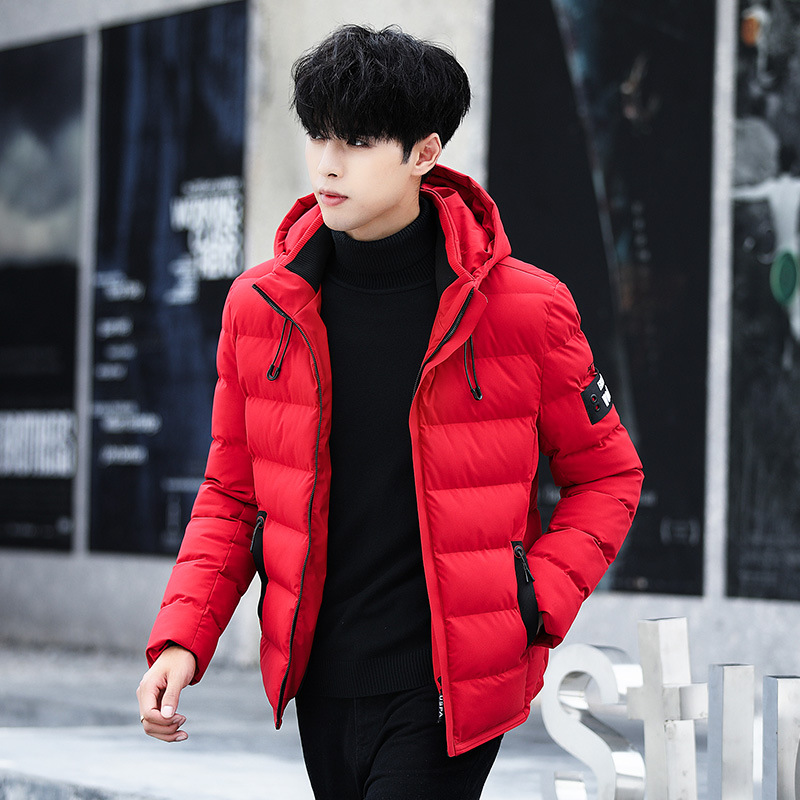 

YUSHU Mens Winter Jackets Hooded Parka Coat Men Cotton Padded Long Sleeve Quilted Outwear Coat Plus Size -4XL, Black