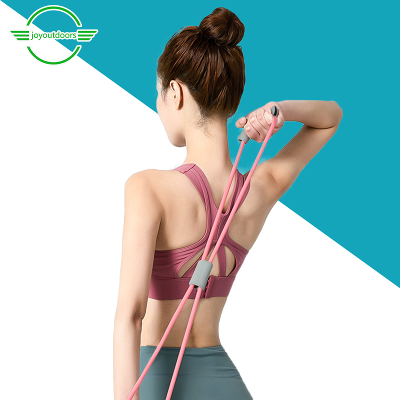 

2020 Hot Yoga Gum Fitness Resistance 8 Word Chest Expander Rope Workout Muscle Fitness Rubber Elastic Bands for Sports Exercise