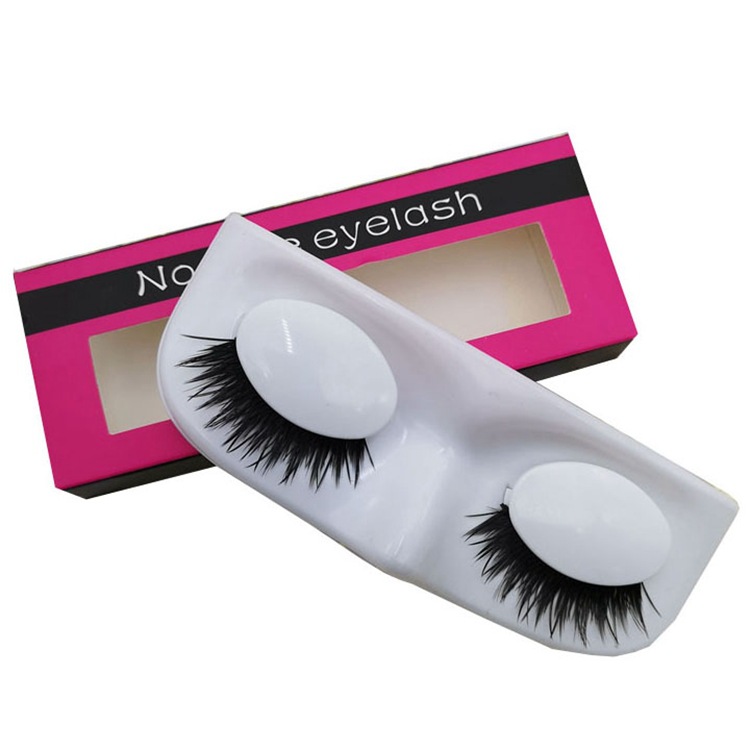 

1 Pair 3D False Eyelash Self-Adhesive Natural Curly Reusable Eyelashes Plastic Cotton Stalk Self-stick Eye lashes Makeup Tools